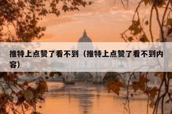 推特上点赞了看不到（推特上点赞了看不到内容） 第1张