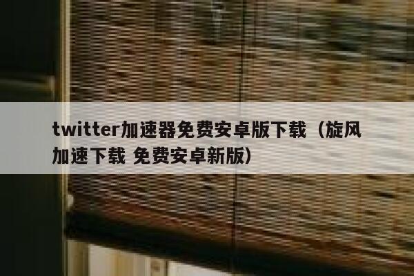 twitter加速器免费安卓版下载（旋风加速下载 免费安卓新版） 第1张