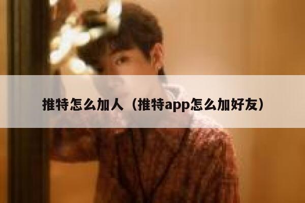 推特怎么加人（推特app怎么加好友） 第1张