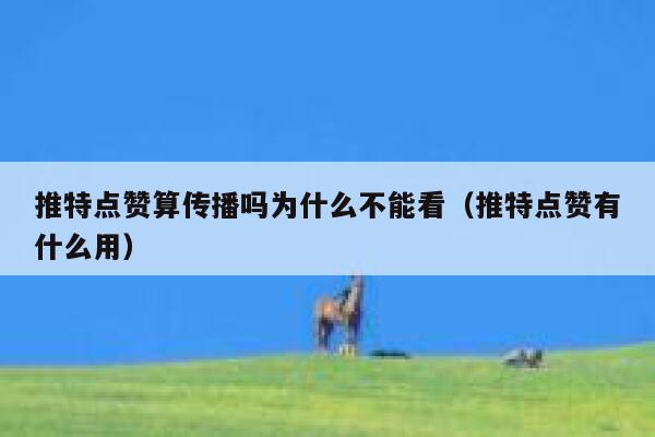 推特点赞算传播吗为什么不能看（推特点赞有什么用） 第1张