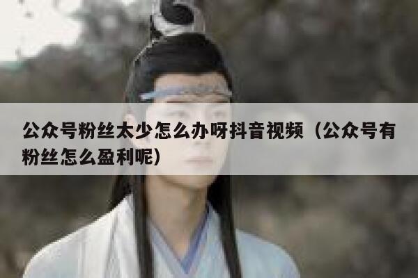 公众号粉丝太少怎么办呀抖音视频（公众号有粉丝怎么盈利呢） 第1张