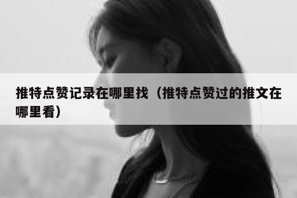 推特点赞记录在哪里找（推特点赞过的推文在哪里看） 第1张