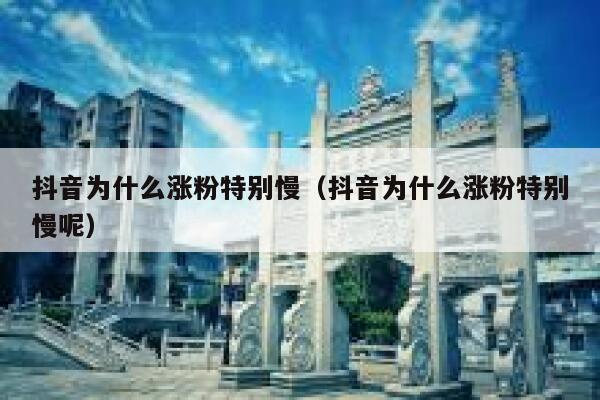 抖音为什么涨粉特别慢（抖音为什么涨粉特别慢呢） 第1张