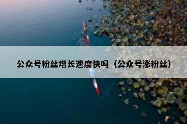 公众号粉丝增长速度快吗（公众号涨粉丝） 第1张