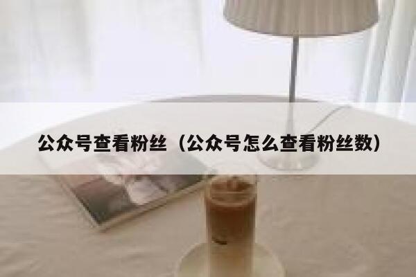 公众号查看粉丝（公众号怎么查看粉丝数） 第1张