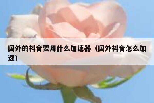 国外的抖音要用什么加速器（国外抖音怎么加速） 第1张