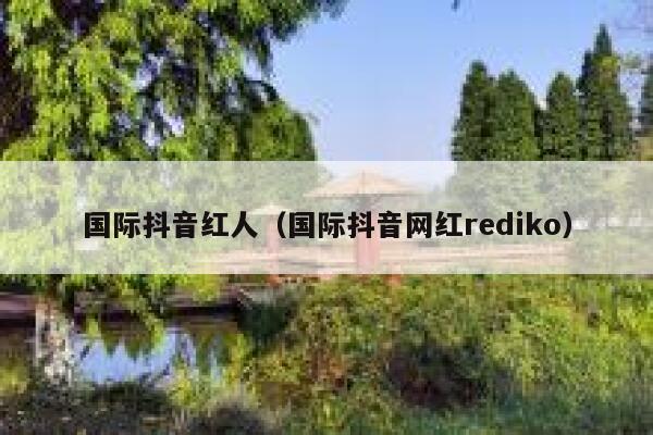 国际抖音红人（国际抖音网红rediko） 第1张
