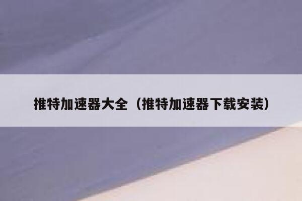 推特加速器大全（推特加速器下载安装） 第1张