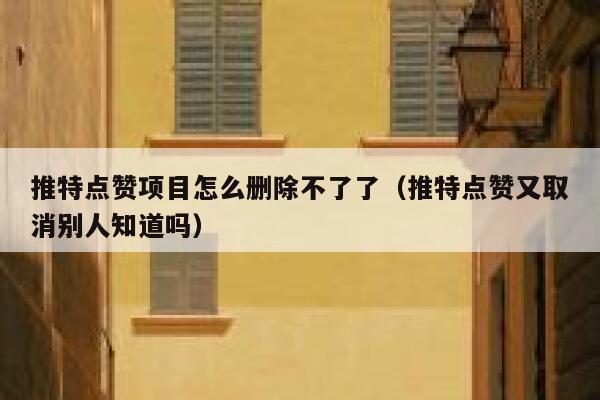 推特点赞项目怎么删除不了了（推特点赞又取消别人知道吗） 第1张