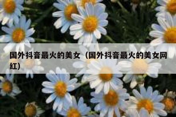国外抖音最火的美女（国外抖音最火的美女网红） 第1张