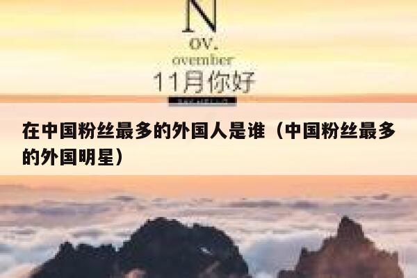 在中国粉丝最多的外国人是谁（中国粉丝最多的外国明星） 第1张