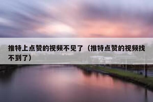 推特上点赞的视频不见了（推特点赞的视频找不到了） 第1张