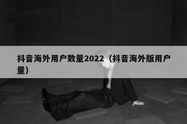 抖音海外用户数量2022（抖音海外版用户量） 第1张