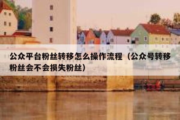 公众平台粉丝转移怎么操作流程（公众号转移粉丝会不会损失粉丝） 第1张