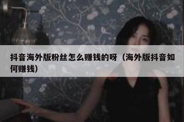 抖音海外版粉丝怎么赚钱的呀（海外版抖音如何赚钱） 第1张