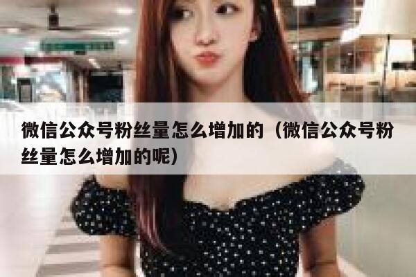 微信公众号粉丝量怎么增加的（微信公众号粉丝量怎么增加的呢） 第1张
