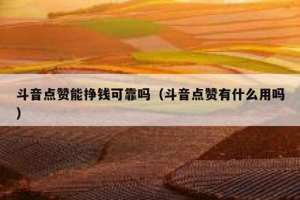 斗音点赞能挣钱可靠吗（斗音点赞有什么用吗） 第1张
