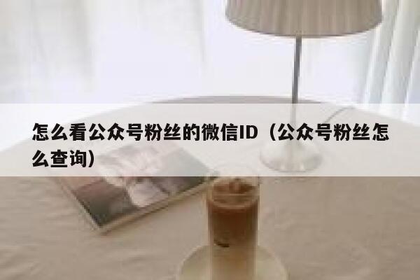 怎么看公众号粉丝的微信ID（公众号粉丝怎么查询） 第1张