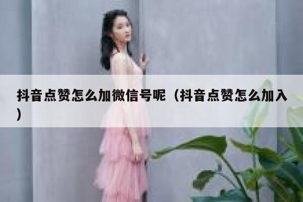 抖音点赞怎么加微信号呢（抖音点赞怎么加入） 第1张
