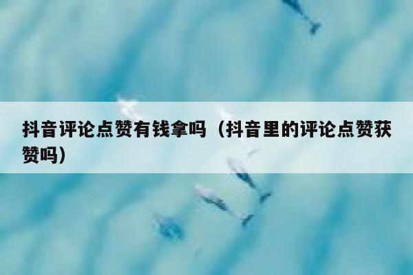 抖音评论点赞有钱拿吗（抖音里的评论点赞获赞吗） 第1张