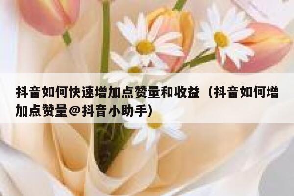 抖音如何快速增加点赞量和收益（抖音如何增加点赞量@抖音小助手） 第1张