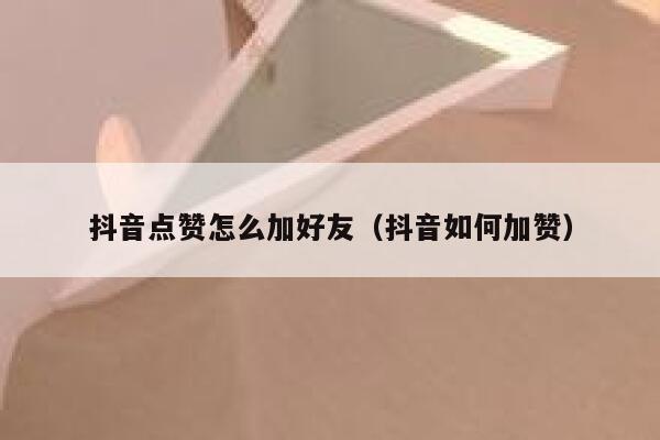 抖音点赞怎么加好友（抖音如何加赞） 第1张