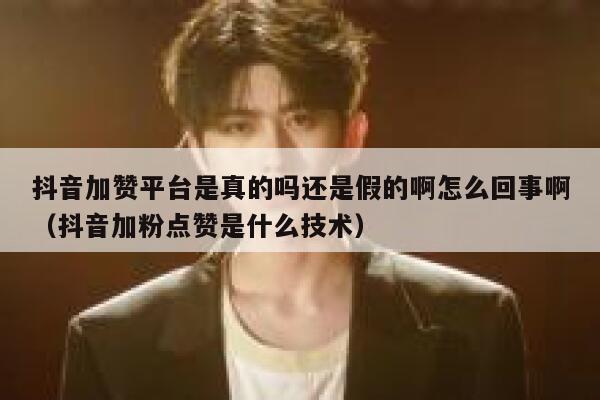 抖音加赞平台是真的吗还是假的啊怎么回事啊(抖音加粉点赞是什么技术) 第1张 抖音加赞平台是真的吗还是假的啊怎么回事啊(抖音加粉点赞是什么技术) 第1张