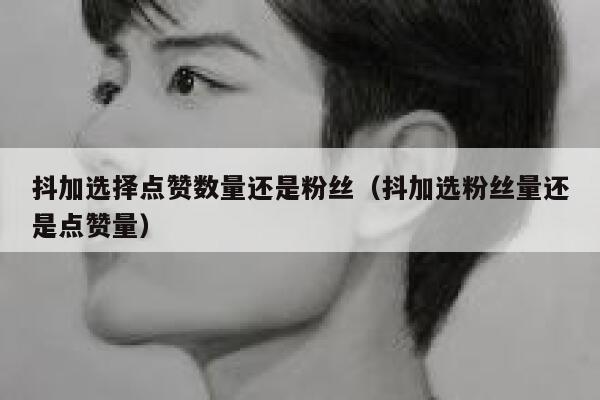 抖加选择点赞数量还是粉丝(抖加选粉丝量还是点赞量) 第1张 抖加选择点赞数量还是粉丝(抖加选粉丝量还是点赞量) 第1张