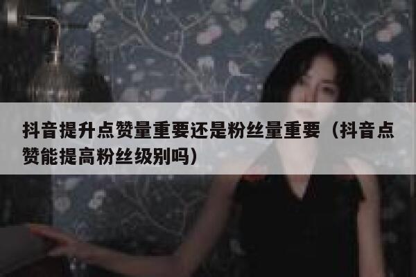 抖音提升点赞量重要还是粉丝量重要（抖音点赞能提高粉丝级别吗） 第1张