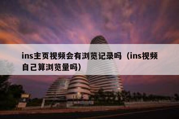 ins主页视频会有浏览记录吗（ins视频自己算浏览量吗） 第1张