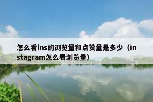 怎么看ins的浏览量和点赞量是多少（instagram怎么看浏览量） 第1张