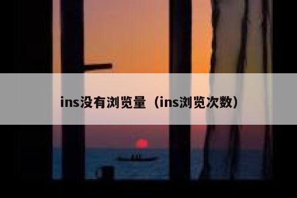 ins没有浏览量(ins浏览次数) 第1张 ins没有浏览量(ins浏览次数) 第1张