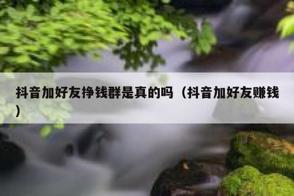 抖音加好友挣钱群是真的吗（抖音加好友赚钱） 第1张