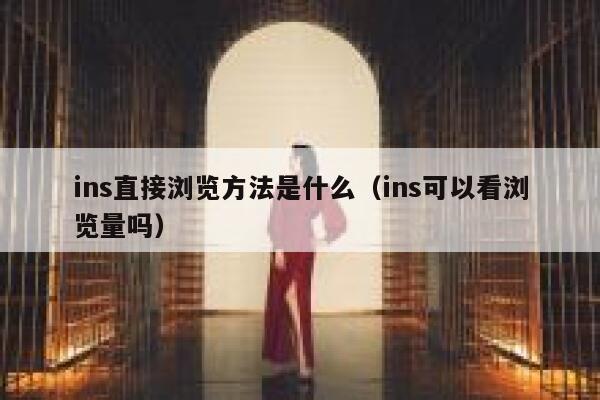 ins直接浏览方法是什么（ins可以看浏览量吗） 第1张