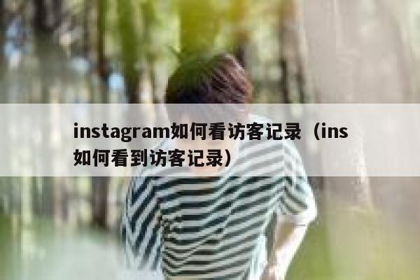 instagram如何看访客记录（ins如何看到访客记录） 第1张
