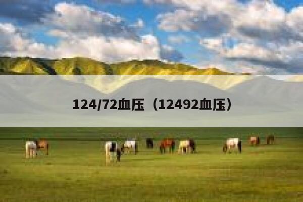 124/72血压（12492血压） 第1张