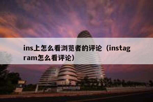 ins上怎么看浏览者的评论（instagram怎么看评论） 第1张