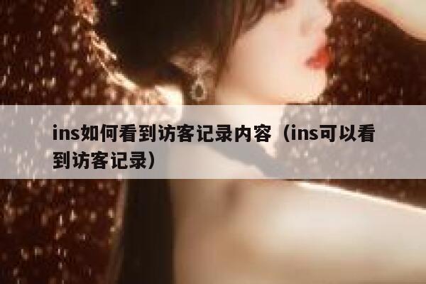 ins如何看到访客记录内容（ins可以看到访客记录） 第1张