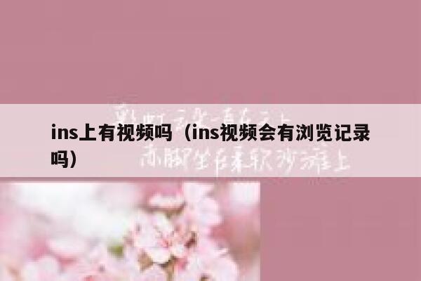 ins上有视频吗（ins视频会有浏览记录吗） 第1张