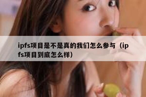 ipfs项目是不是真的我们怎么参与（ipfs项目到底怎么样） 第1张