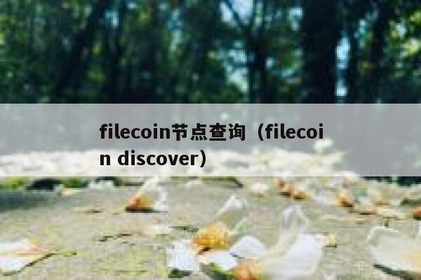 filecoin节点查询（filecoin discover） 第1张