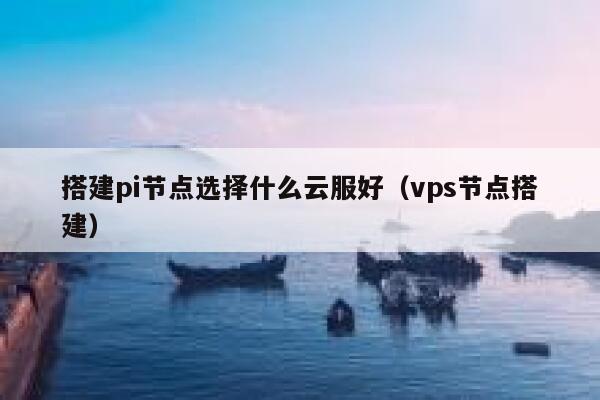 搭建pi节点选择什么云服好（vps节点搭建） 第1张