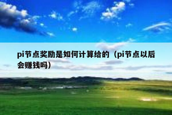 pi节点奖励是如何计算给的（pi节点以后会赚钱吗） 第1张