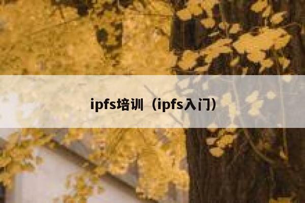 ipfs培训（ipfs入门） 第1张