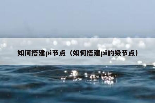 如何搭建pi节点（如何搭建pi的级节点） 第1张