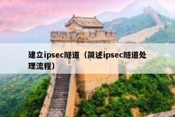 建立ipsec隧道（简述ipsec隧道处理流程） 第1张