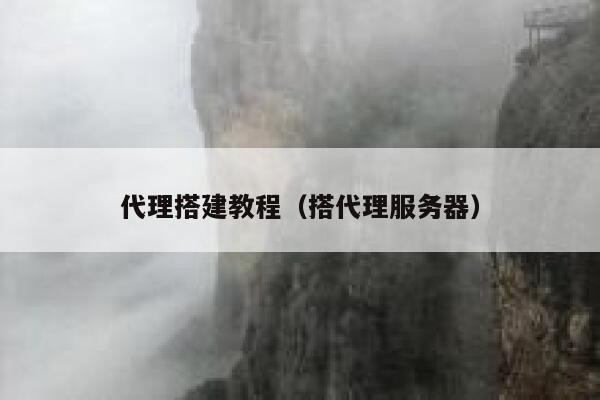 代理搭建教程(搭代理服务器) 第1张 代理搭建教程(搭代理服务器) 第1张