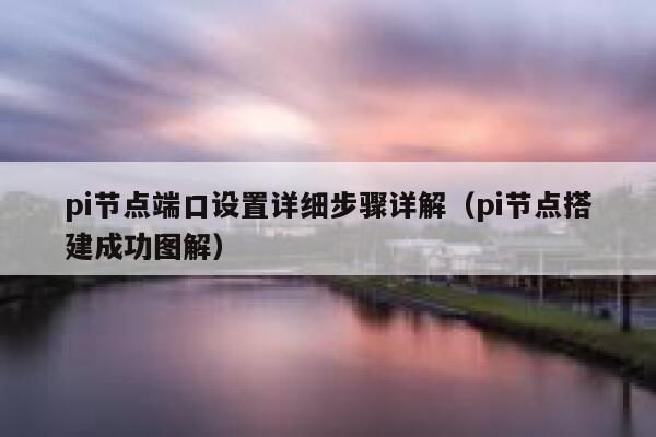 pi节点端口设置详细步骤详解（pi节点搭建成功图解） 第1张