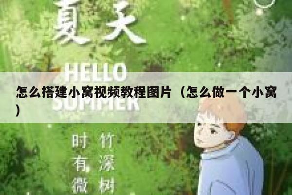 怎么搭建小窝视频教程图片(怎么做一个小窝) 第1张 怎么搭建小窝视频教程图片(怎么做一个小窝) 第1张