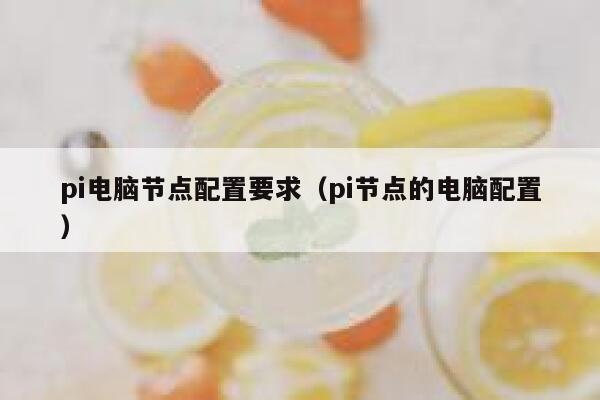 pi电脑节点配置要求(pi节点的电脑配置) 第1张 pi电脑节点配置要求(pi节点的电脑配置) 第1张